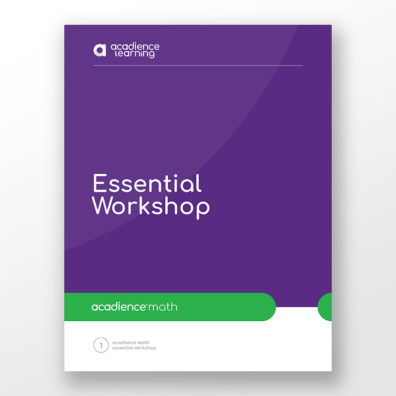 Acadience Math Essential Workshop Training Workbook [2024 edition]