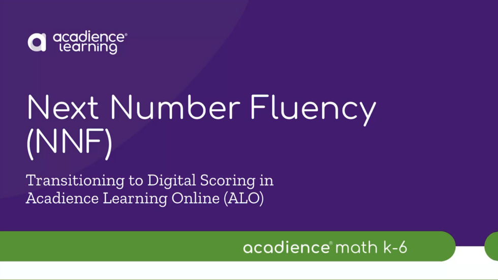 Acadience Math K6 ALO Training Acadience Learning