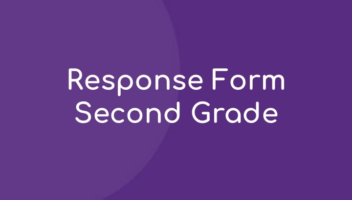 Spelling Response Form – Second Grade