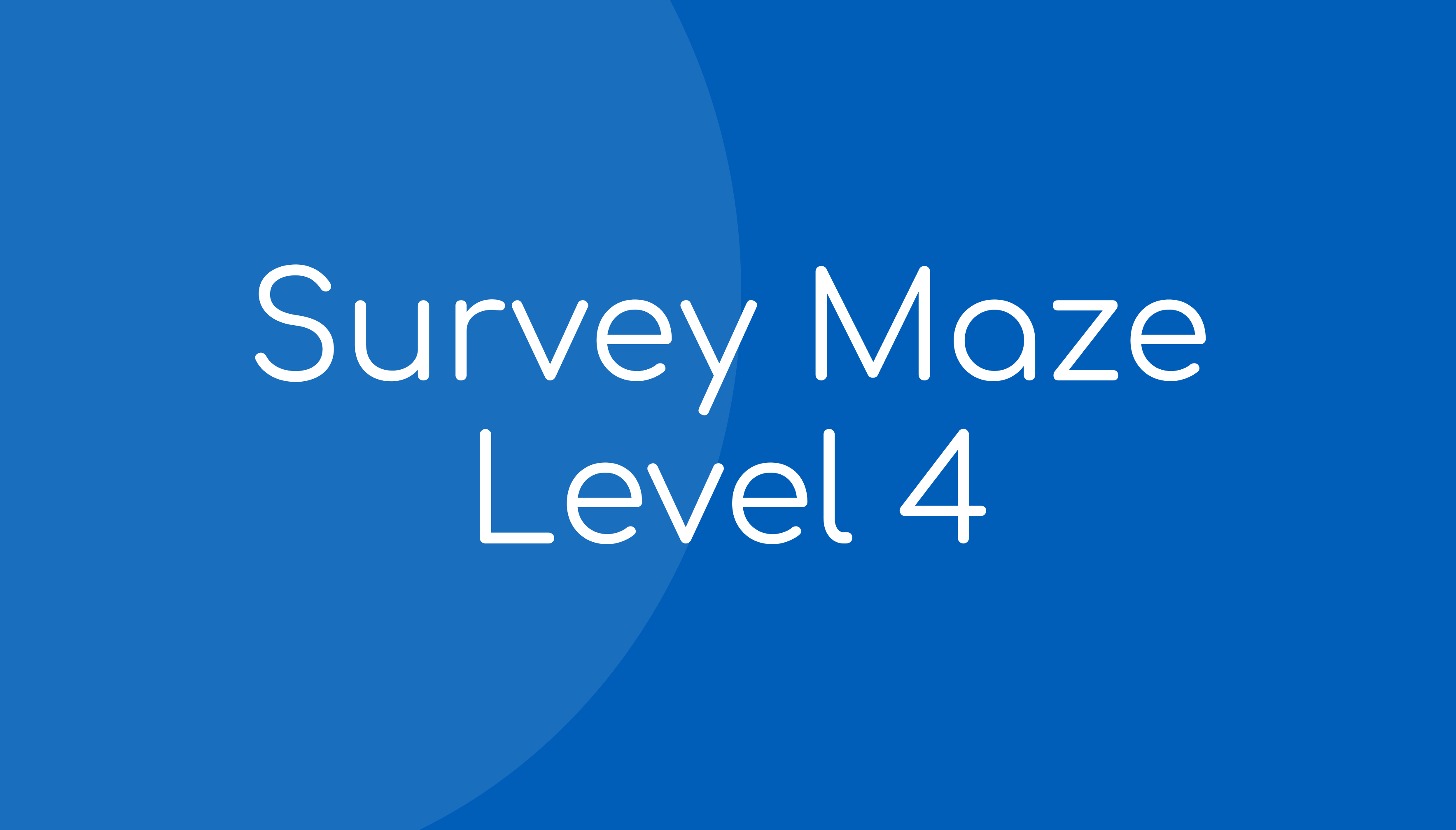 Survey Maze Level 4