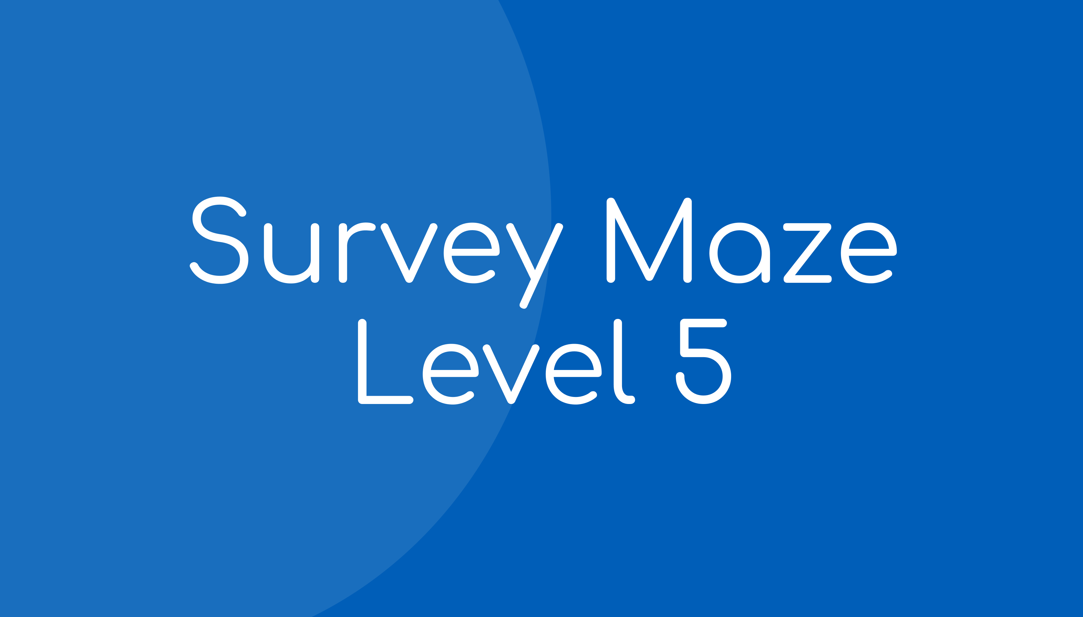 Survey Maze Level 5