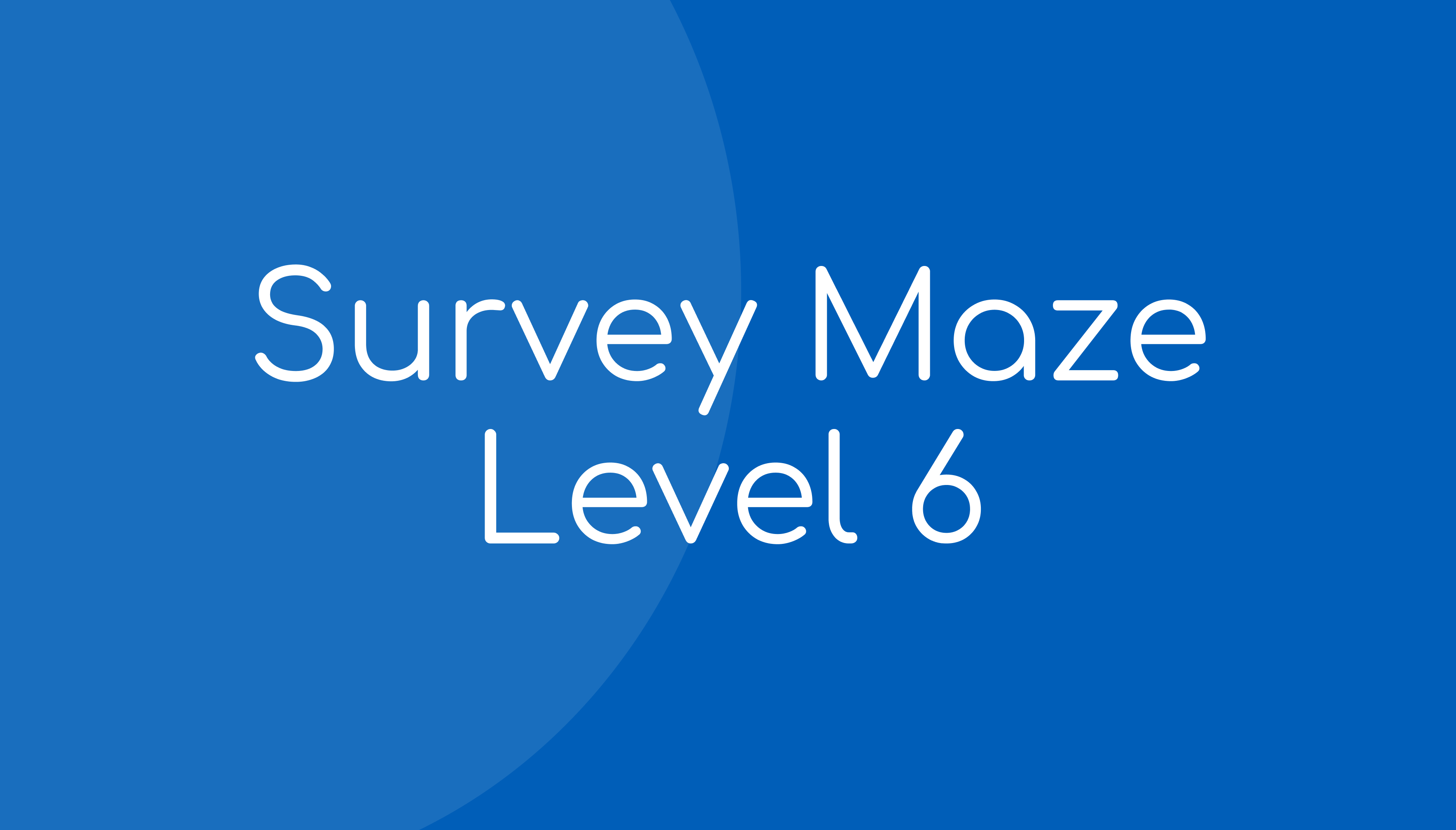 Survey Maze Level 6