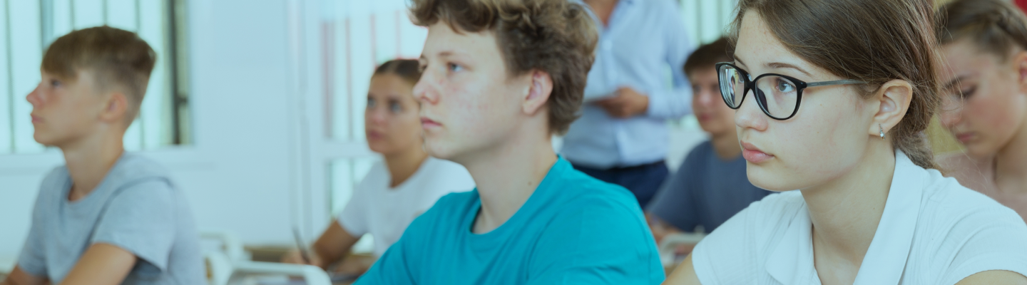 Adolescent students in classroom