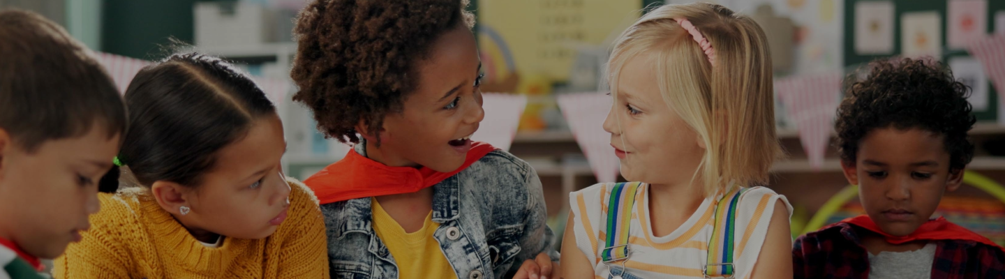 Children socializing in class