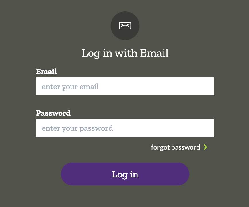 Email login form