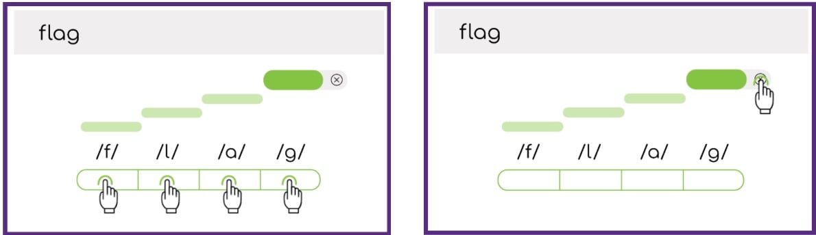 Example showing removing score mark