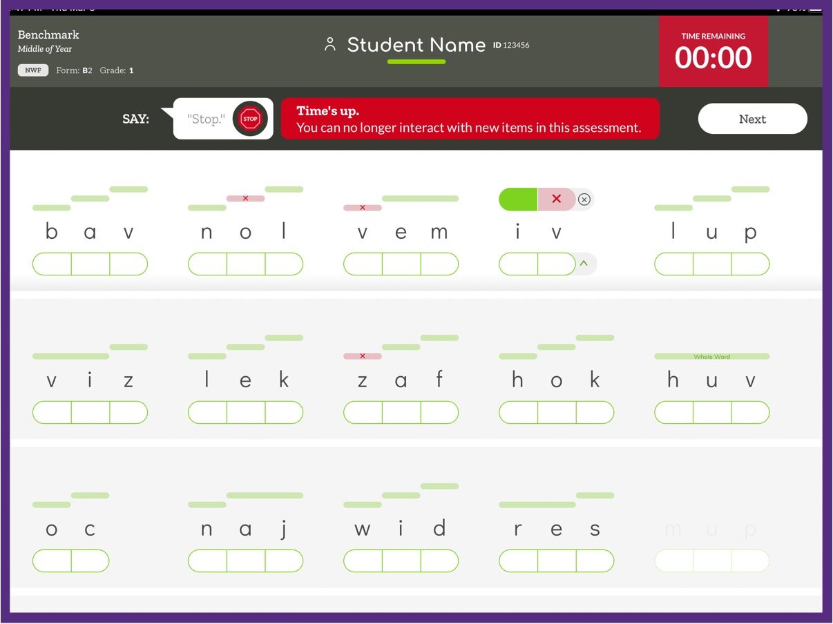 Example review screens with options to edit scoring marks