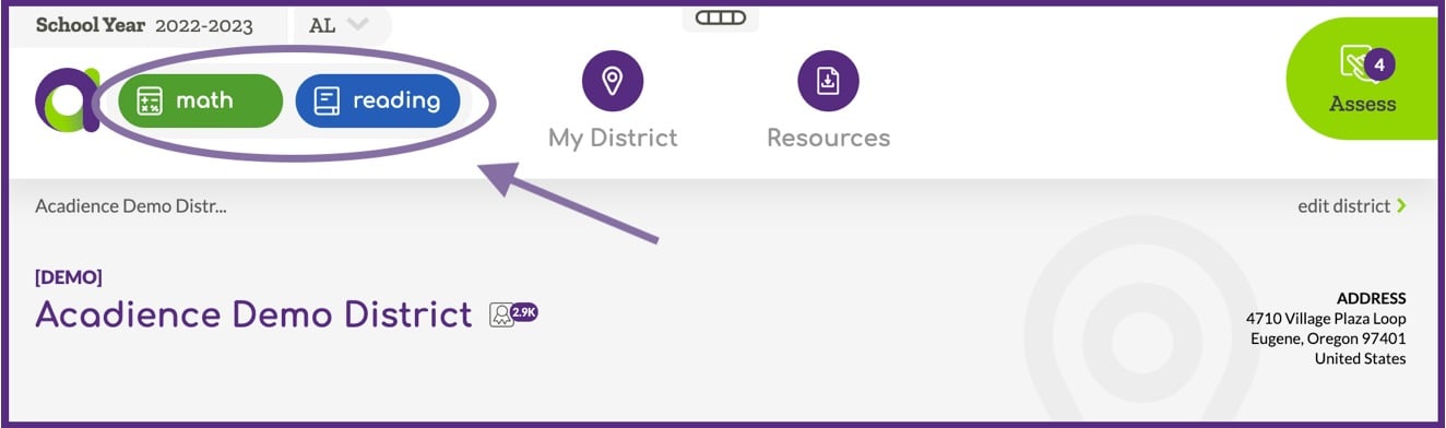 Image indicating assessment buttons
