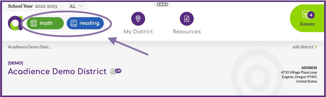 Image indicating assessment buttons