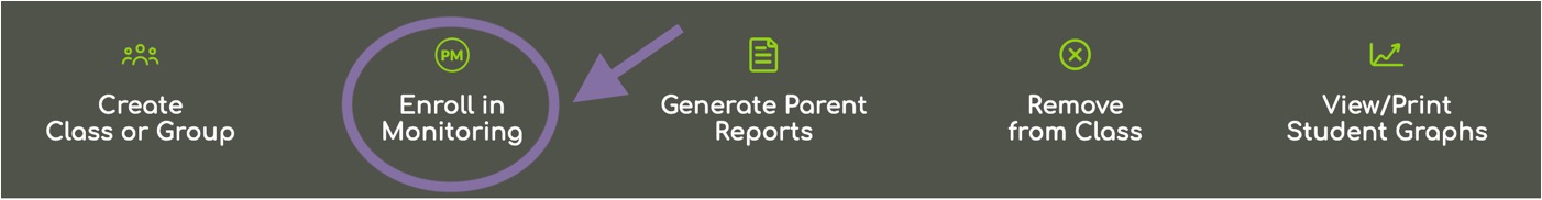 Circled Enroll in Monitoring menu option