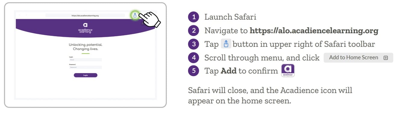 Ipad PWA instructions