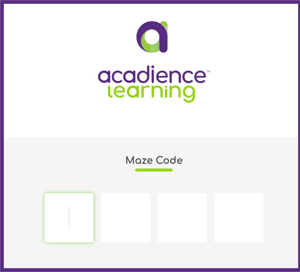 Maze code form