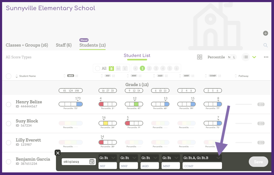 Image indicating how the chevron to click to change the form
