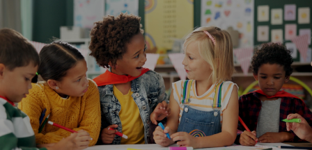 Children socializing in class